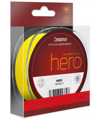 Delphin HERO 4 / fluo žlutá, 0,50mm 41,7kg 117m