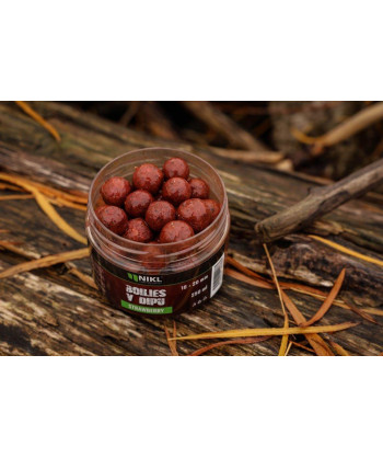 Nikl Boilies v dipu Strawberry 18+20mm, 250g