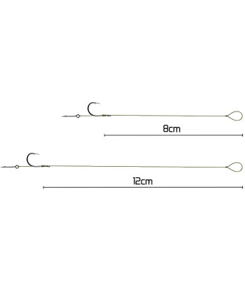 Návazec Delphin NOLIMIT Sting / 6ks, 8cm / 15lbs / BARB NO6 / Sting 7mm