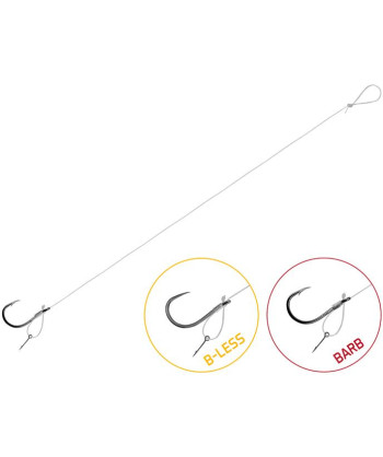 Návazec Delphin FLR D-rig / 6ks, 8cm / 0,22mm / B-LESS NO8 / Sting 7mm