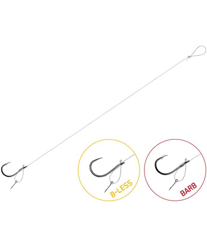 Návazec Delphin FLR D-rig / 6ks, 8cm / 0,22mm / B-LESS NO6 / Sting 7mm