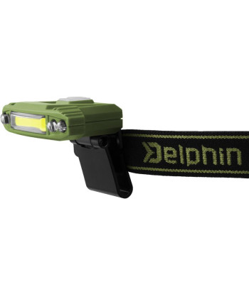 Čelová lampa Delphin RAZOR USB UC