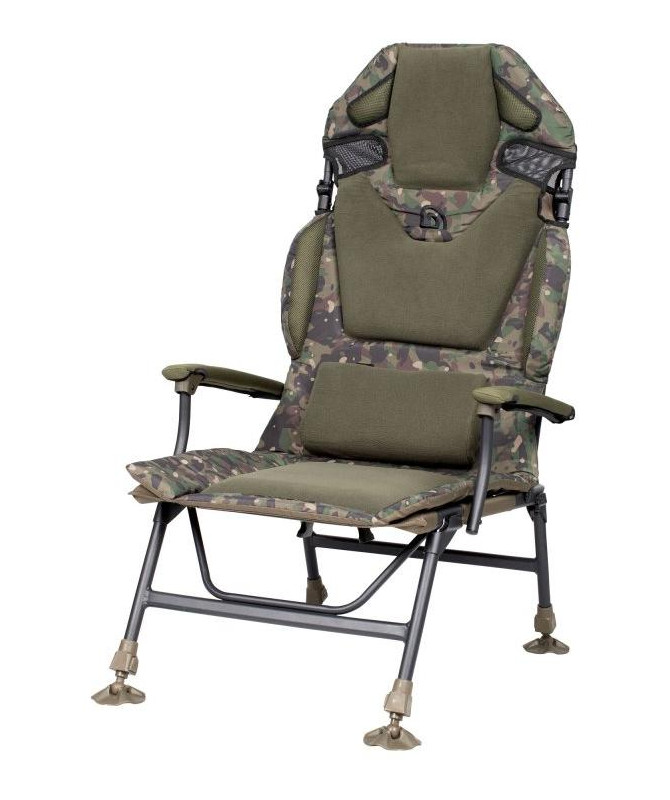 Trakker Křeslo komfortní s područkami - Levelite Camo Longback Chair