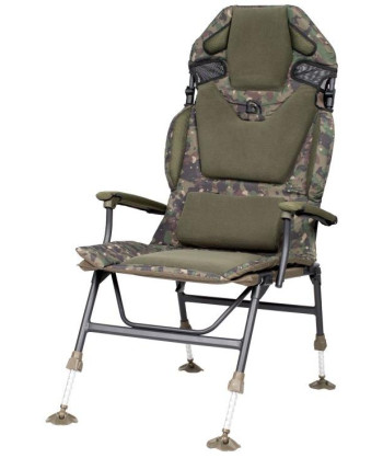 Trakker Křeslo komfortní s područkami - Levelite Camo Longback Chair