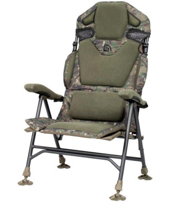 Trakker Křeslo komfortní s područkami - Levelite Camo Longback Recliner