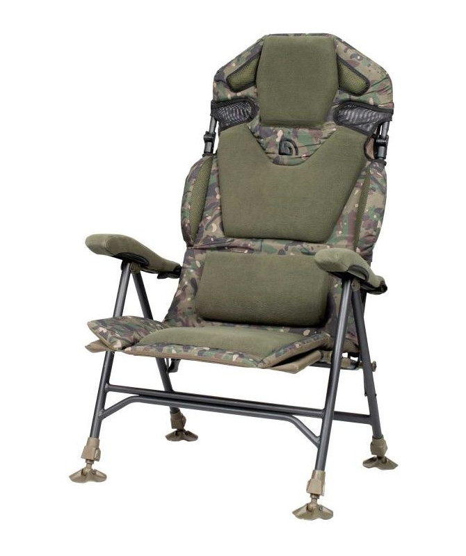 Trakker Křeslo komfortní s područkami - Levelite Camo Longback Recliner