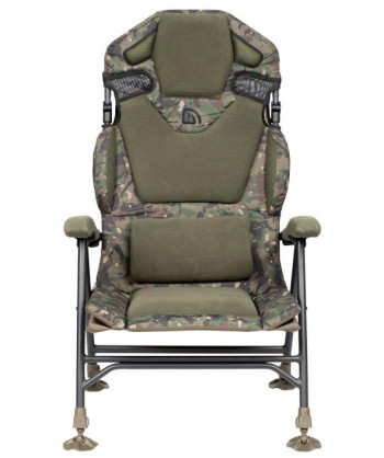 Trakker Křeslo komfortní s područkami - Levelite Camo Longback Recliner