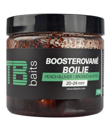 TB Baits Boosterované Boilie Peach Liver 120 g 20-24 mm