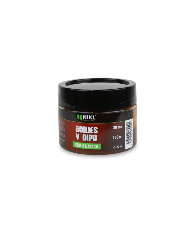 Nikl Boilies v dipu Chilli & Peach 250g