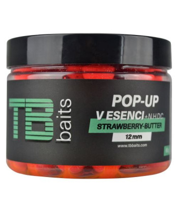 TB Baits Plovoucí Boilie Pop-Up Strawberry Butter + NHDC 65 g 12 mm