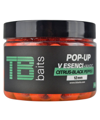 TB Baits Plovoucí Boilie Pop-Up Citrus - Black pepper + NHDC 65 g 12 mm