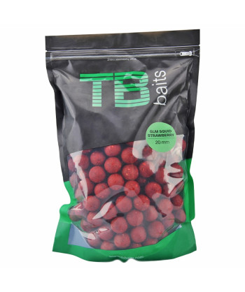 TB Baits Boilie GLM Squid Strawberry 250 g 16 mm