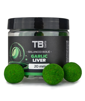 TB Baits Vyvážené Boilie Balanced + Atraktor Garlic Liver 100 g 20 mm