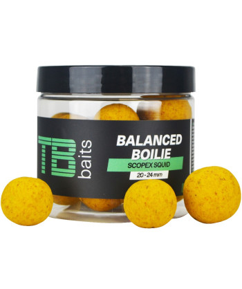 TB Baits Vyvážené Boilie Balanced + Atraktor Peach Liver 100 g 20-24 mm