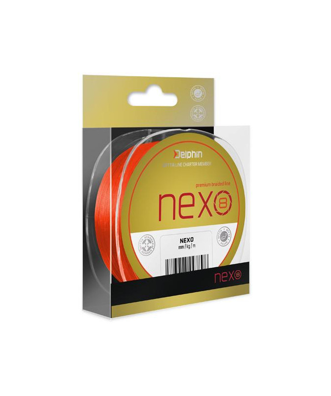 Delphin NEXO 8 / fluo oranžová, 0,12mm 7,5kg 130m