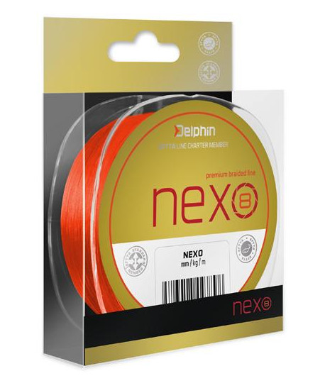 Delphin NEXO 8 / fluo oranžová, 0,12mm 7,5kg 130m