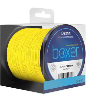 Delphin BOXER 4 / fluo žlutá, 0,40mm 30,1kg  150m